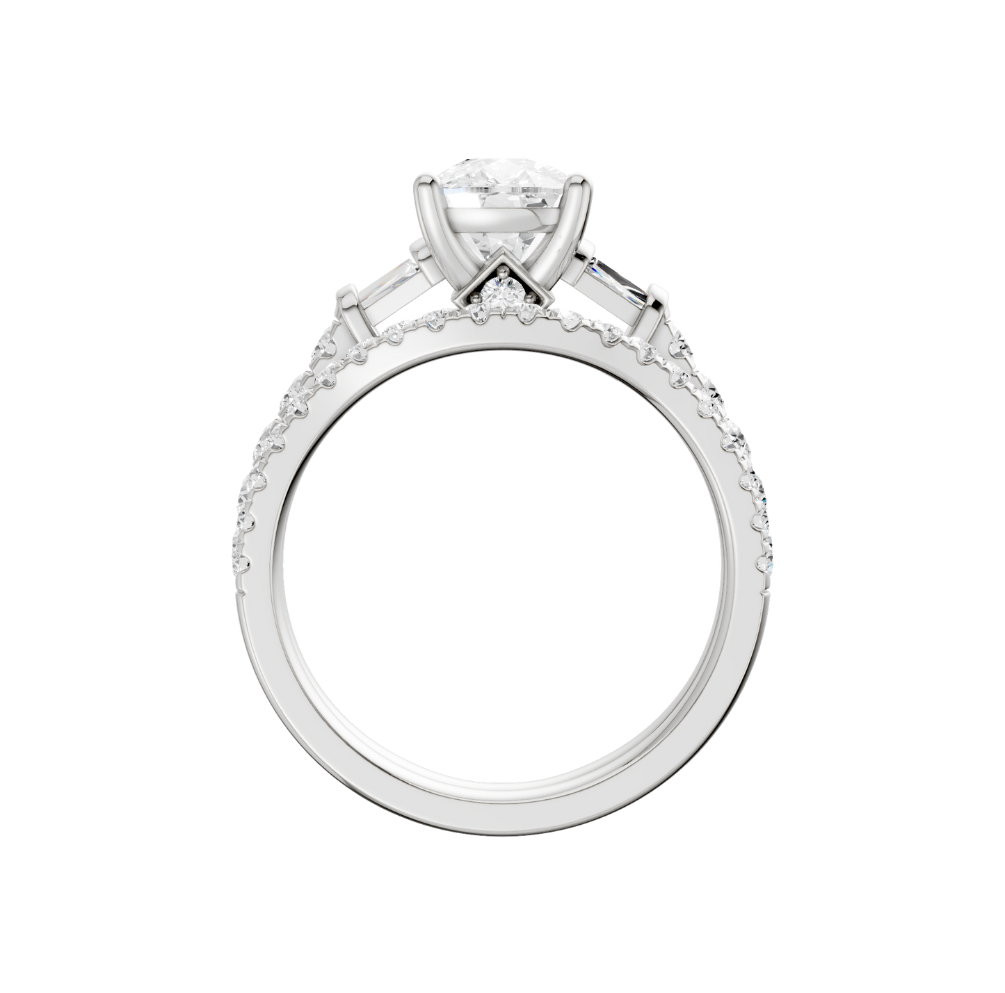 2.25ct Elongated Cushion Certified Lab Diamond Ring
