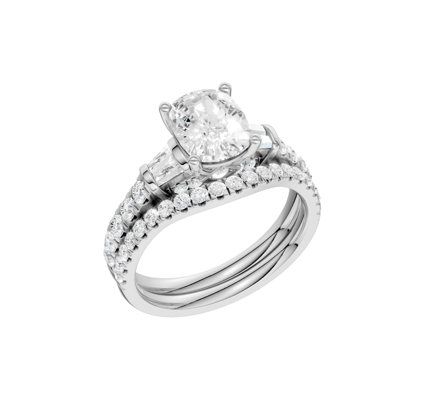 2.25ct Elongated Cushion Certified Lab Diamond Ring