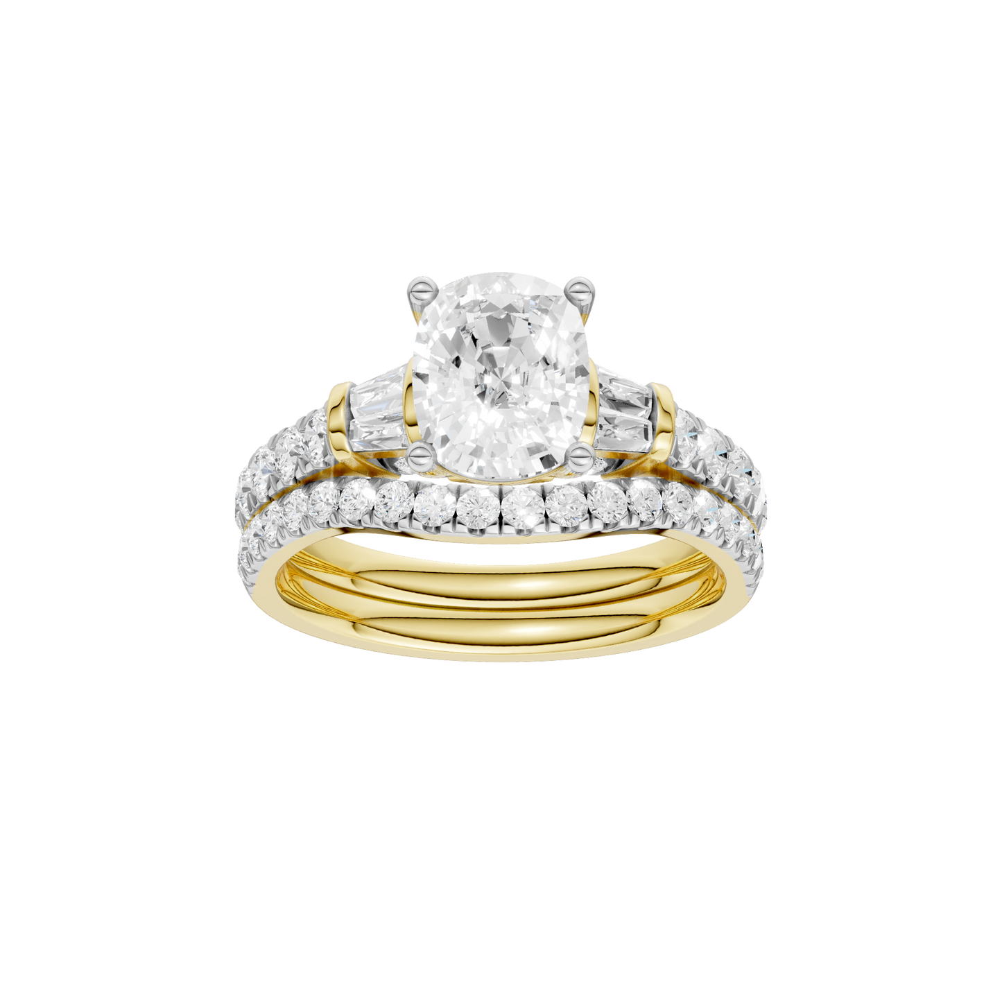 2.25ct Elongated Cushion Certified Lab Diamond Ring