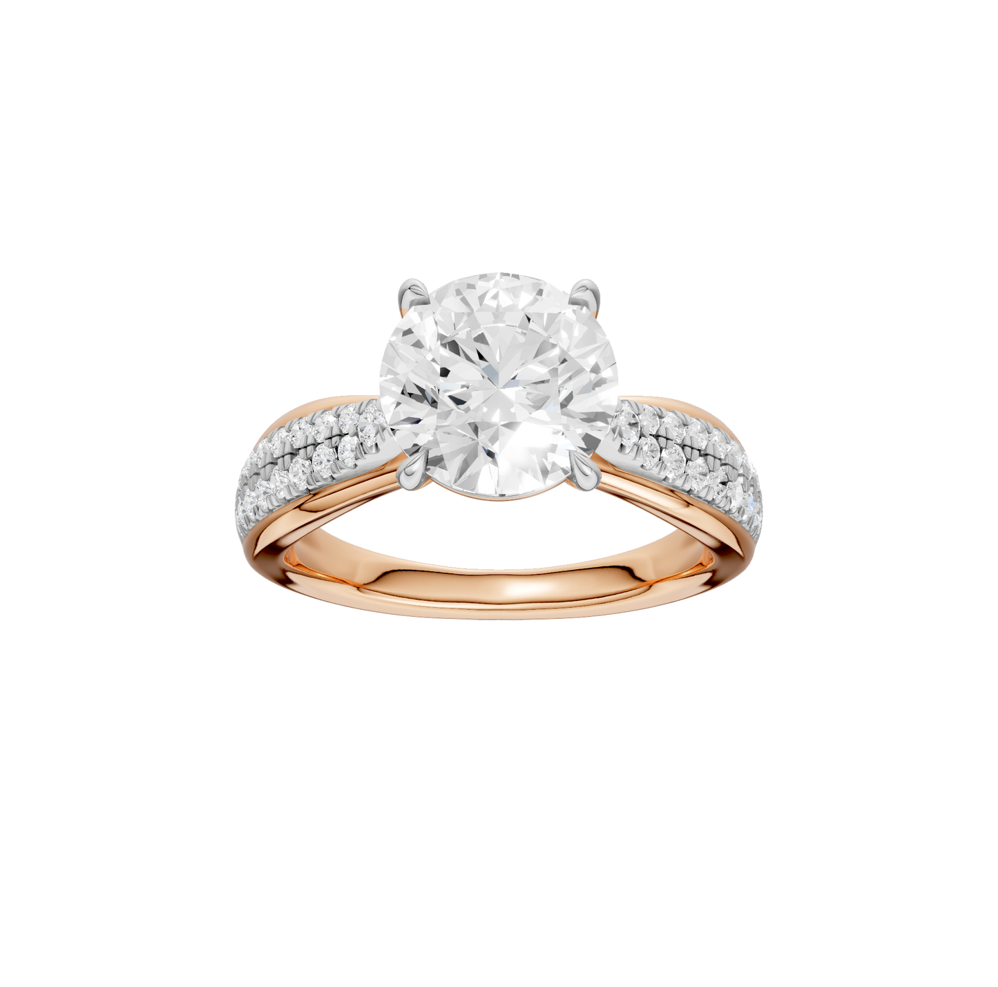 3.33ct Round Certified Lab Diamond Ring