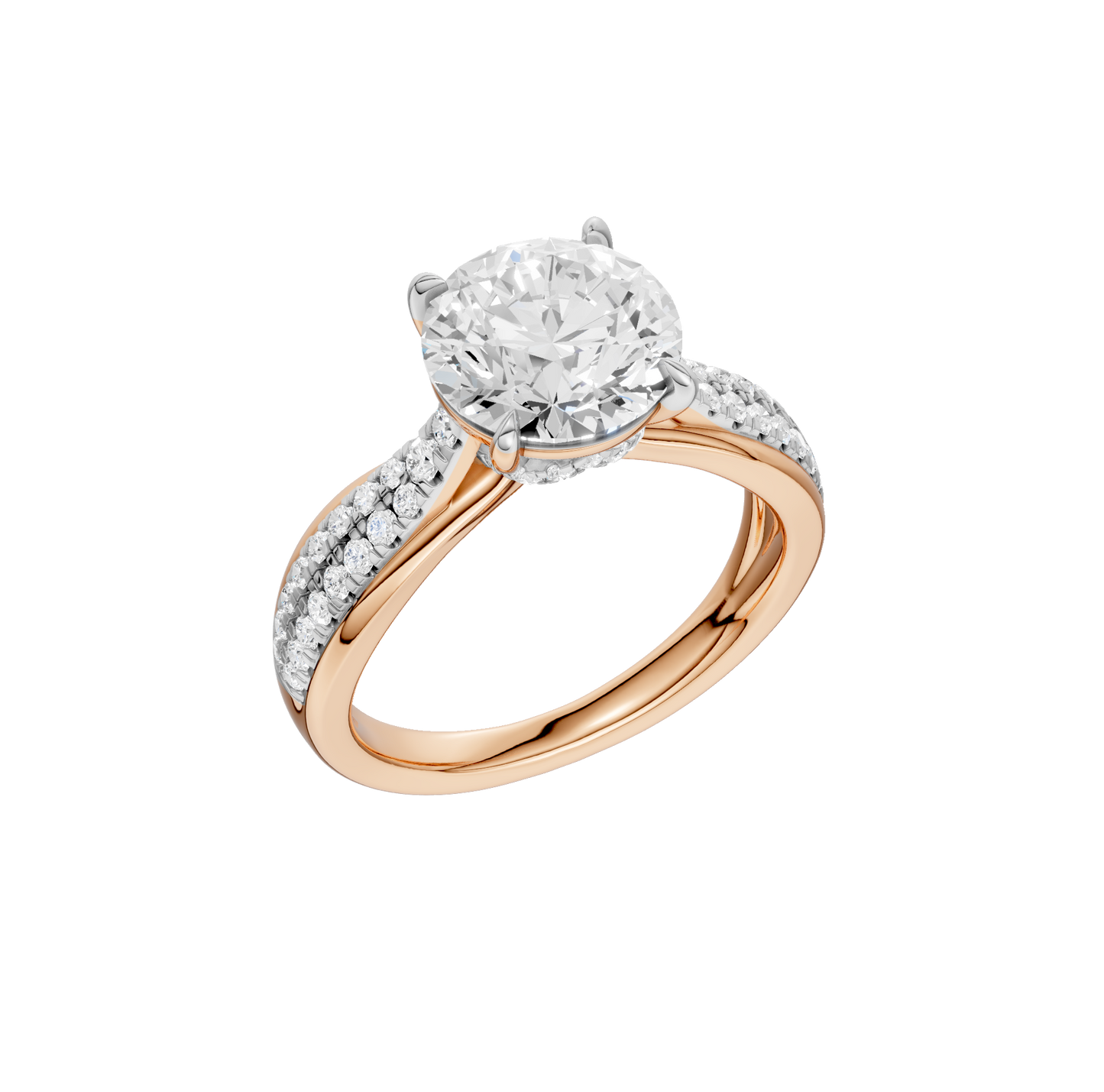 3.33ct Round Certified Lab Diamond Ring