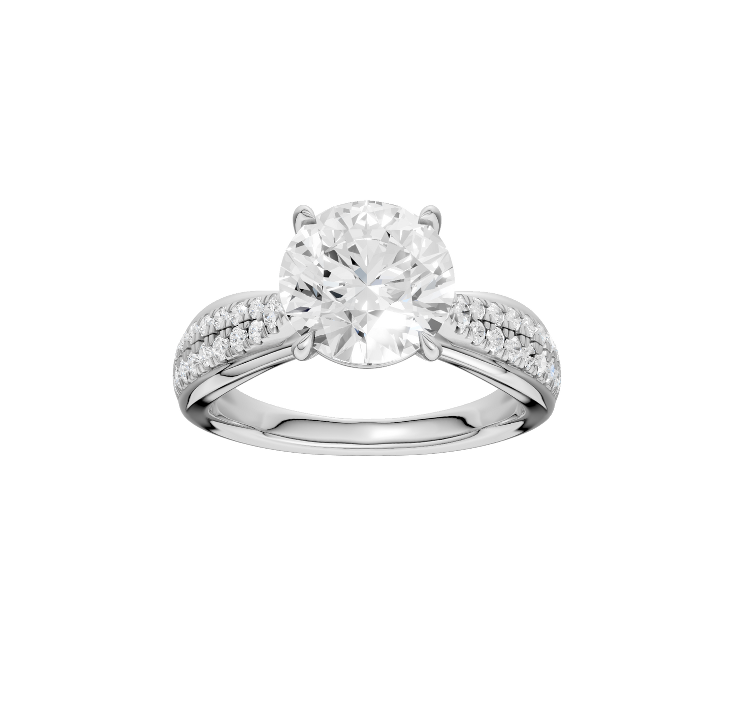 3.33ct Round Certified Lab Diamond Ring