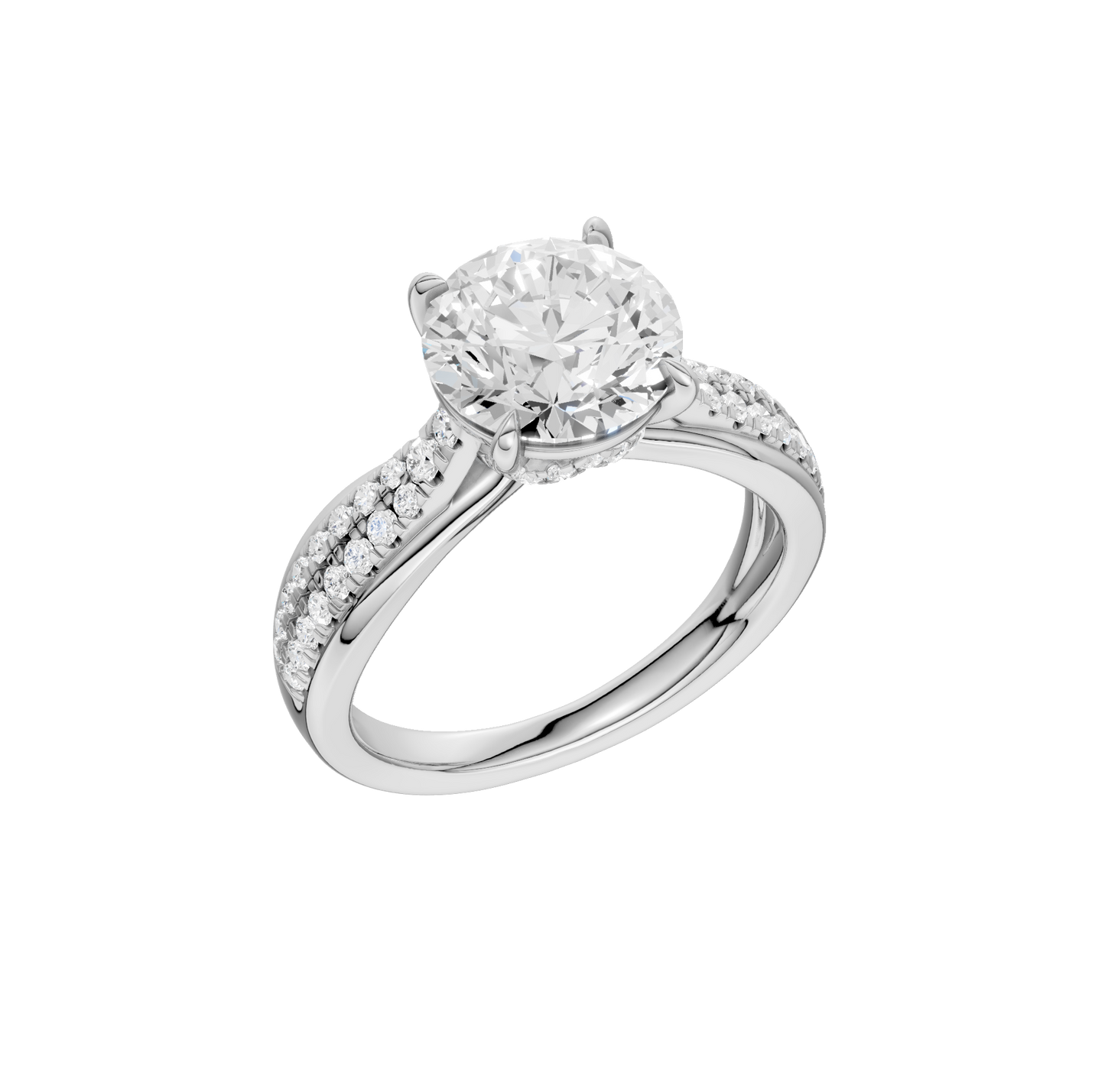 3.33ct Round Certified Lab Diamond Ring