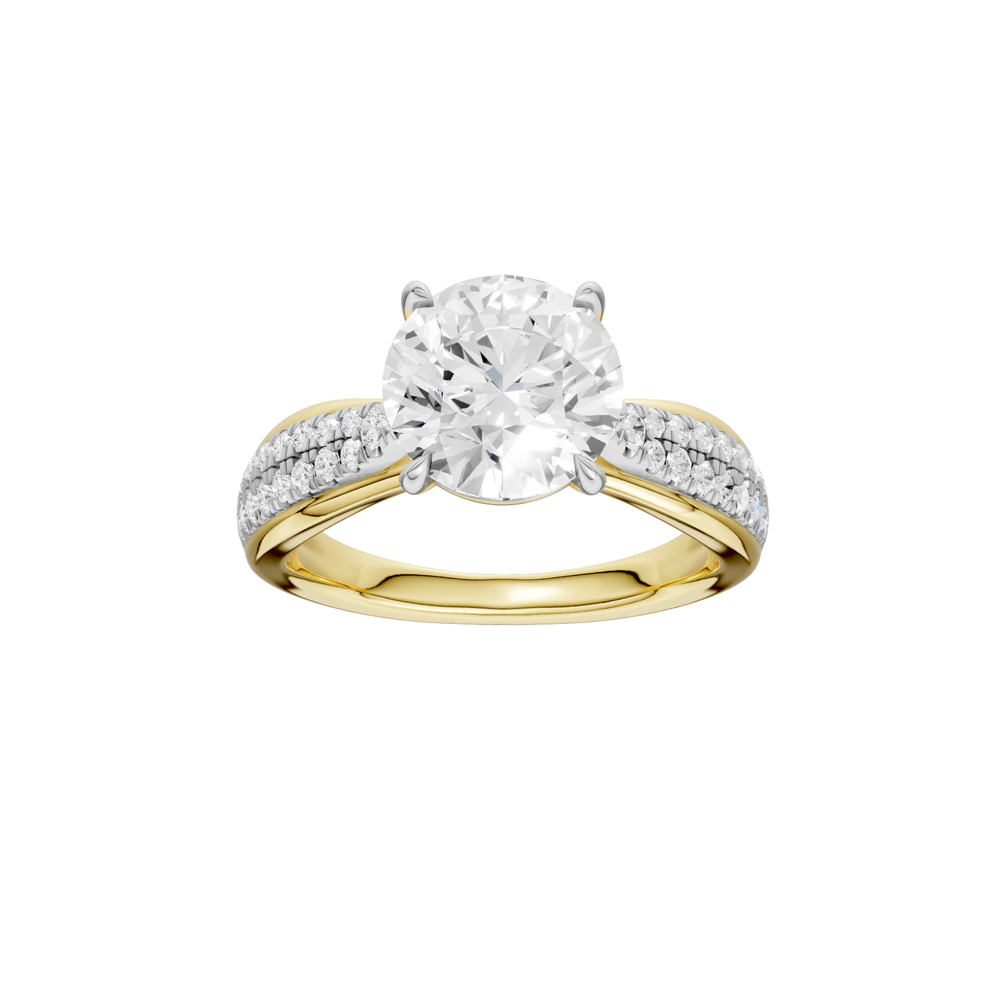 3.33ct Round Certified Lab Diamond Ring