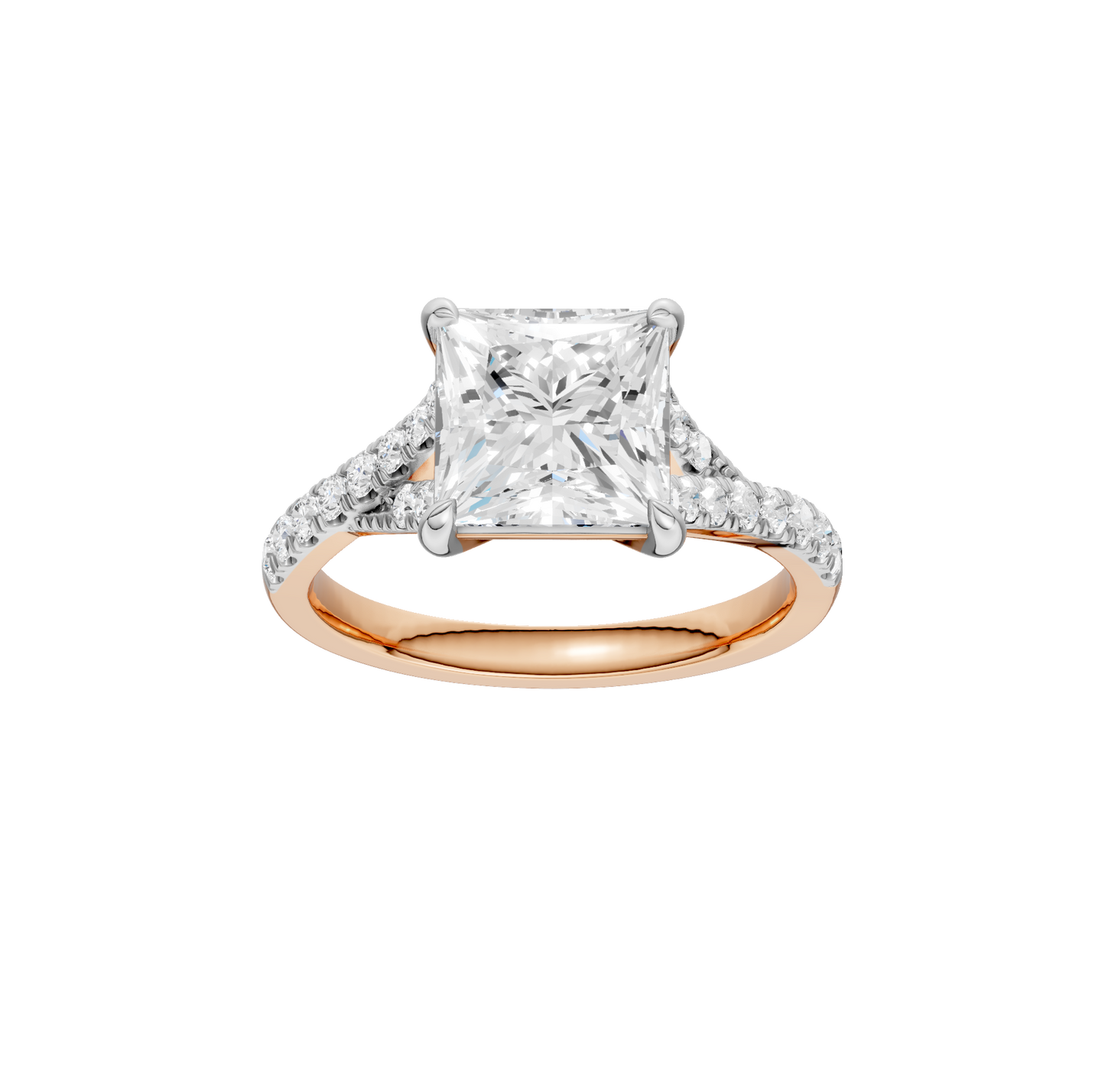 3.33ct Princess Certified Lab Diamond Ring