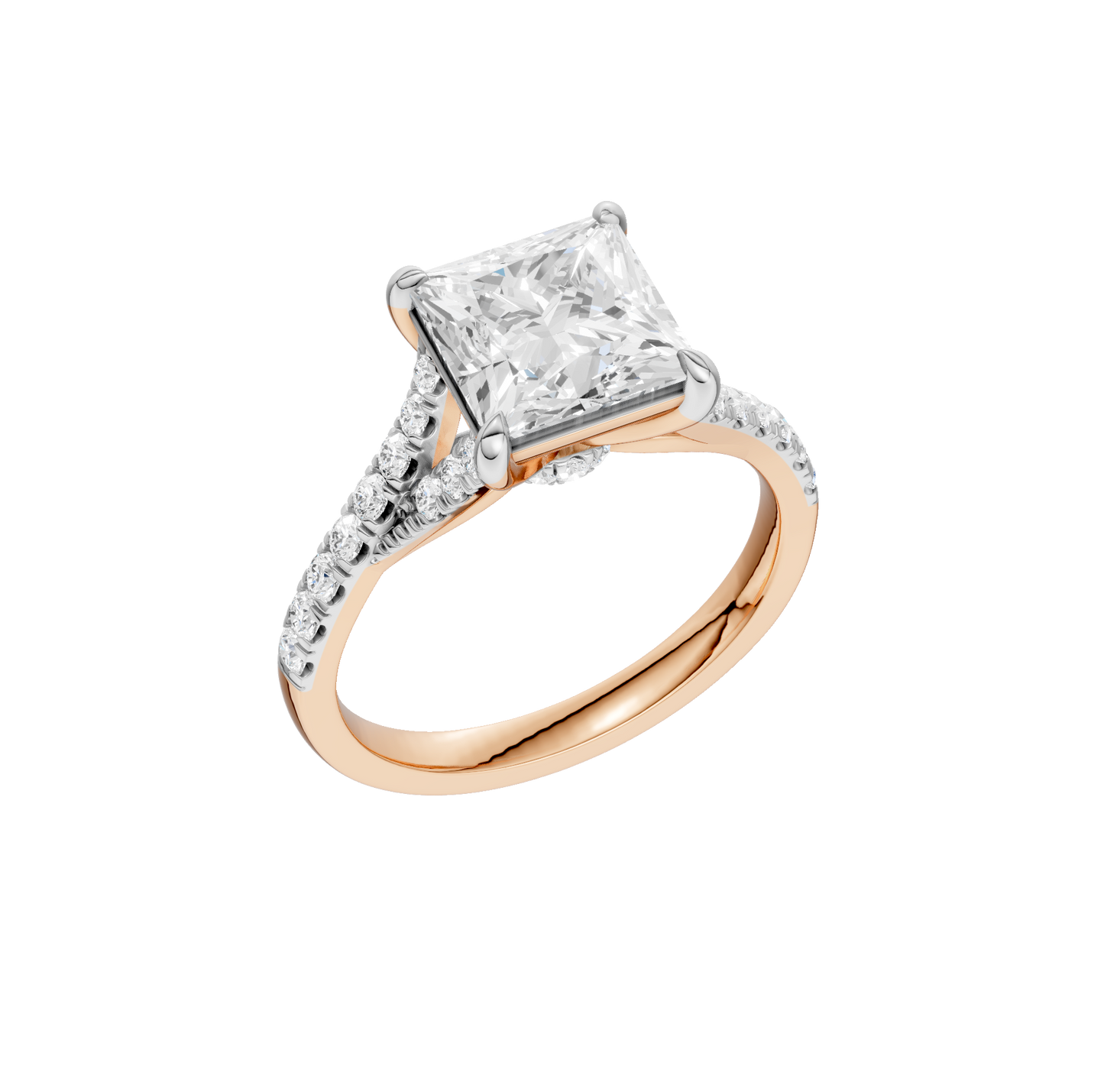 3.33ct Princess Certified Lab Diamond Ring