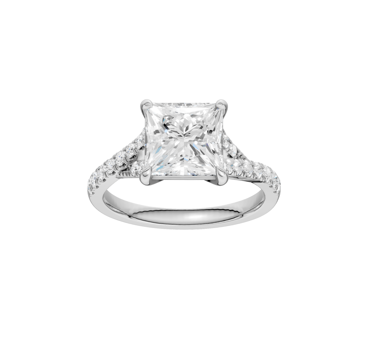 3.33ct Princess Certified Lab Diamond Ring