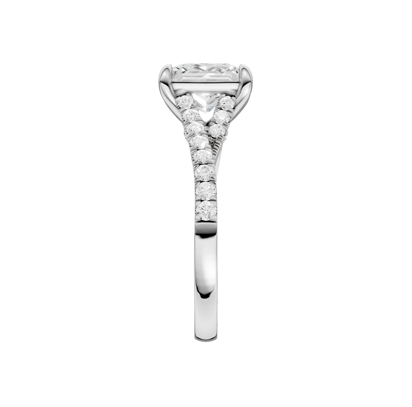 3.33ct Princess Certified Lab Diamond Ring