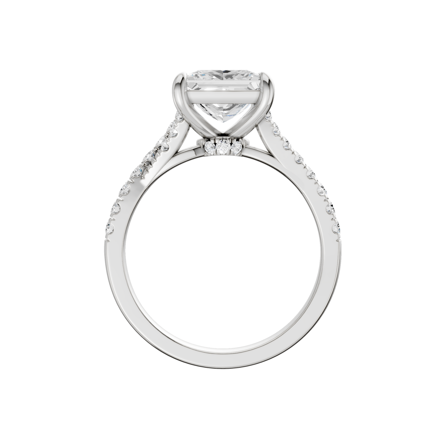 3.33ct Princess Certified Lab Diamond Ring