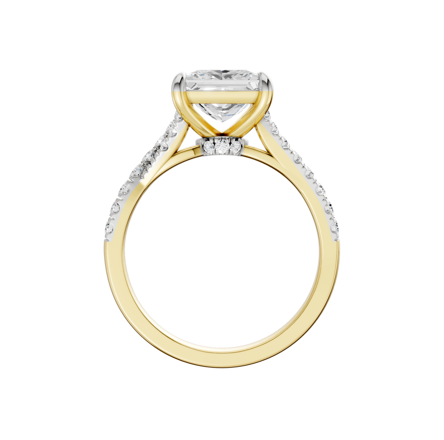 3.33ct Princess Certified Lab Diamond Ring
