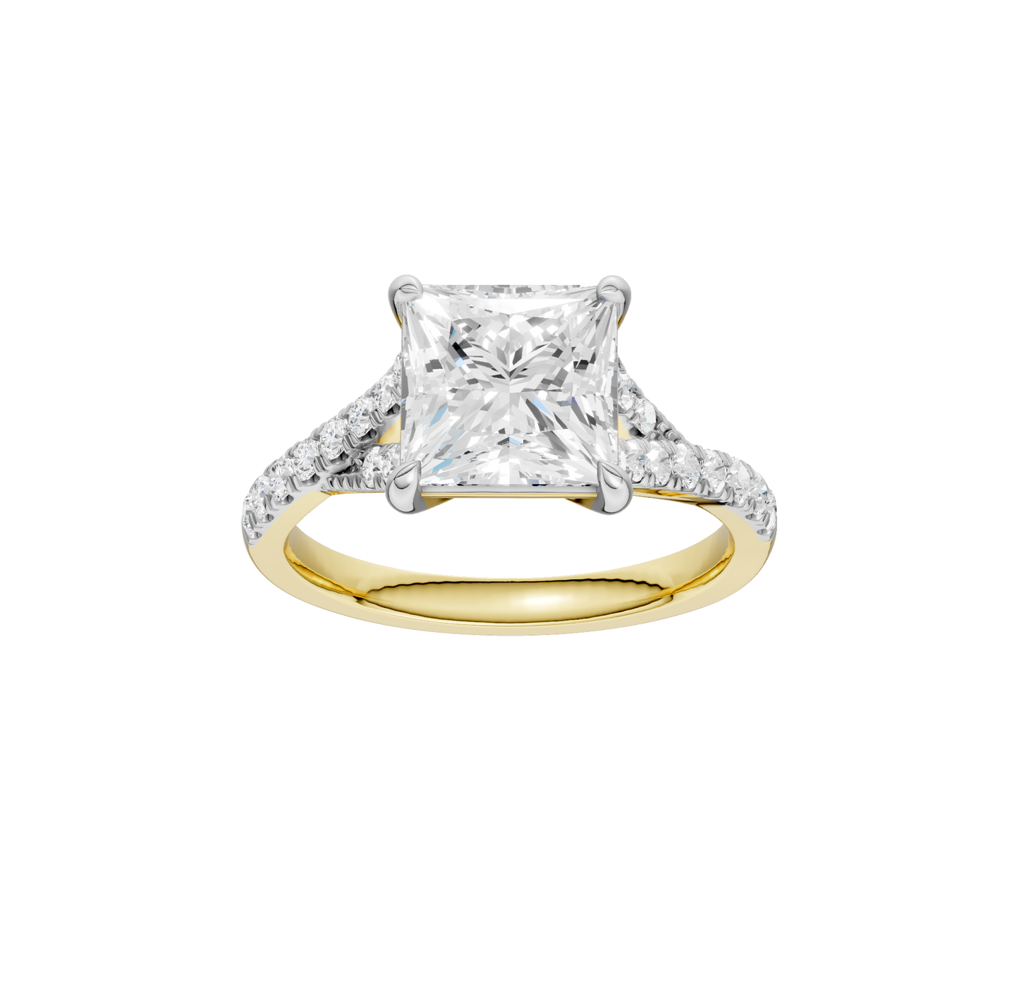 3.33ct Princess Certified Lab Diamond Ring