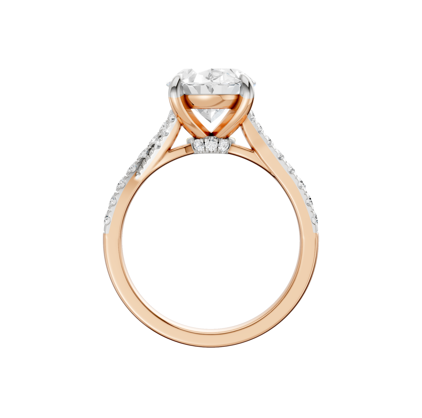 3.33ct Oval Certified Lab Diamond Ring