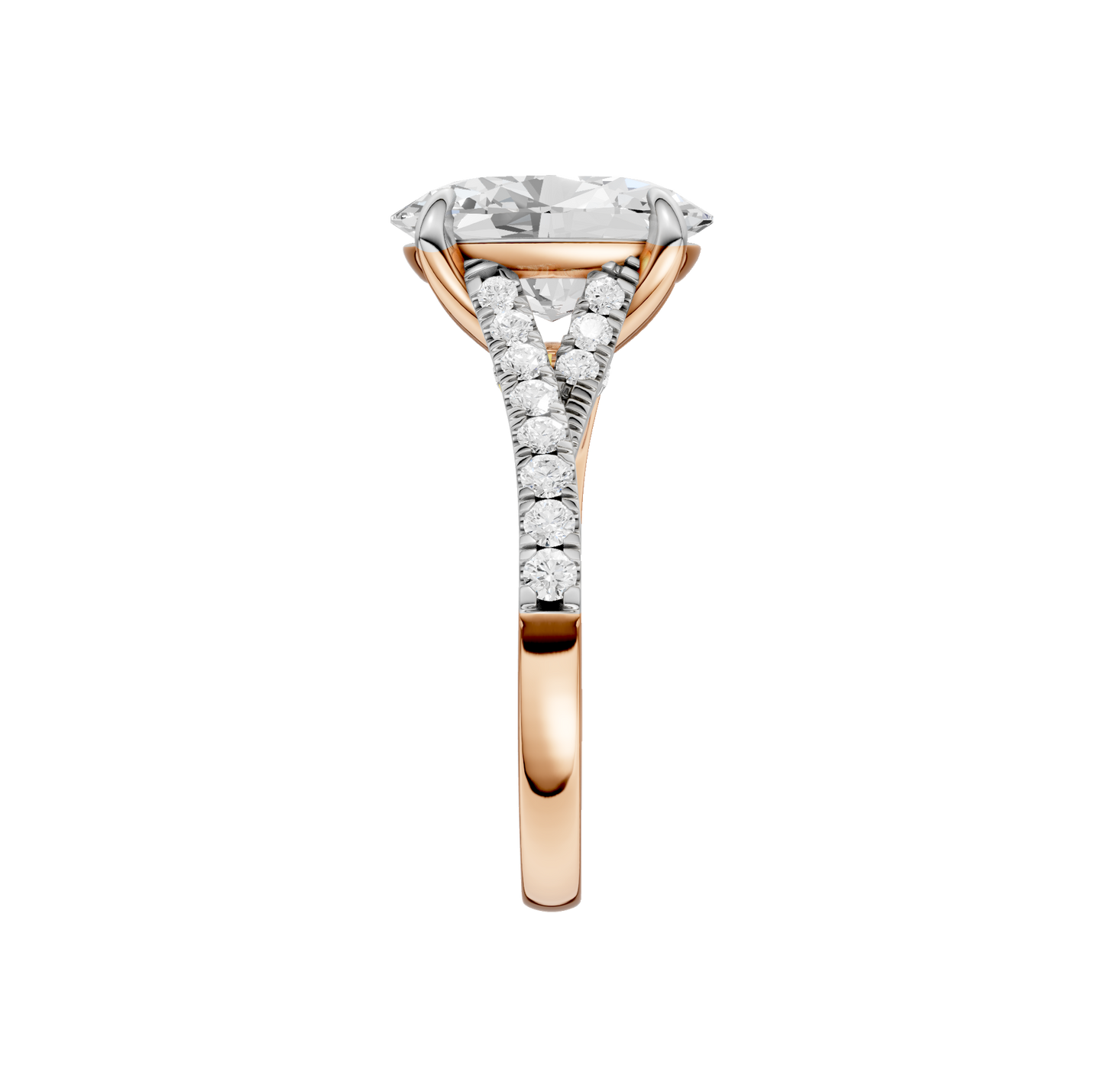 3.33ct Oval Certified Lab Diamond Ring