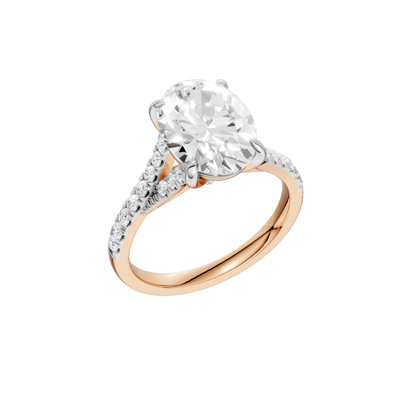 3.33ct Oval Certified Lab Diamond Ring