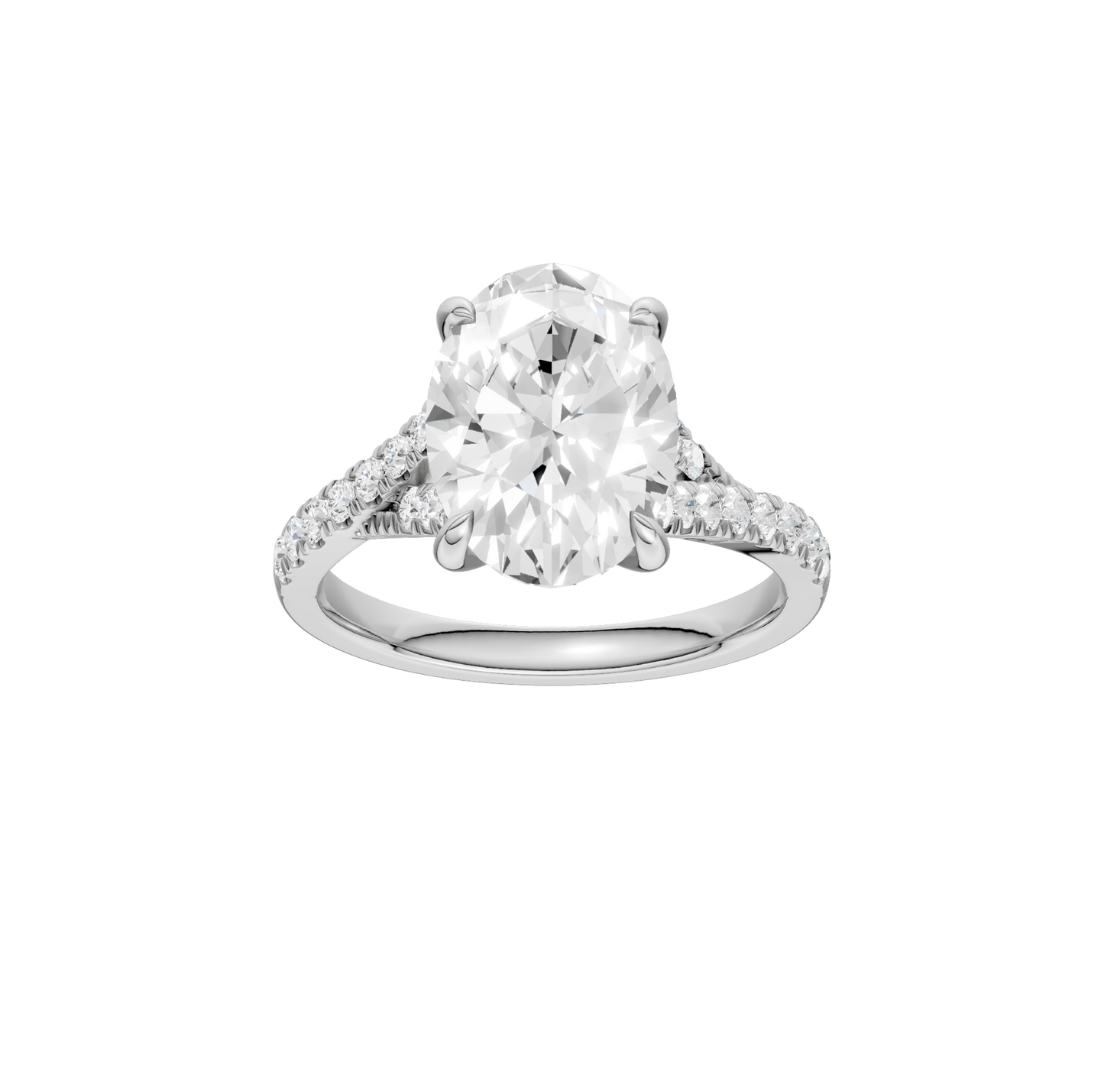 3.33ct Oval Certified Lab Diamond Ring