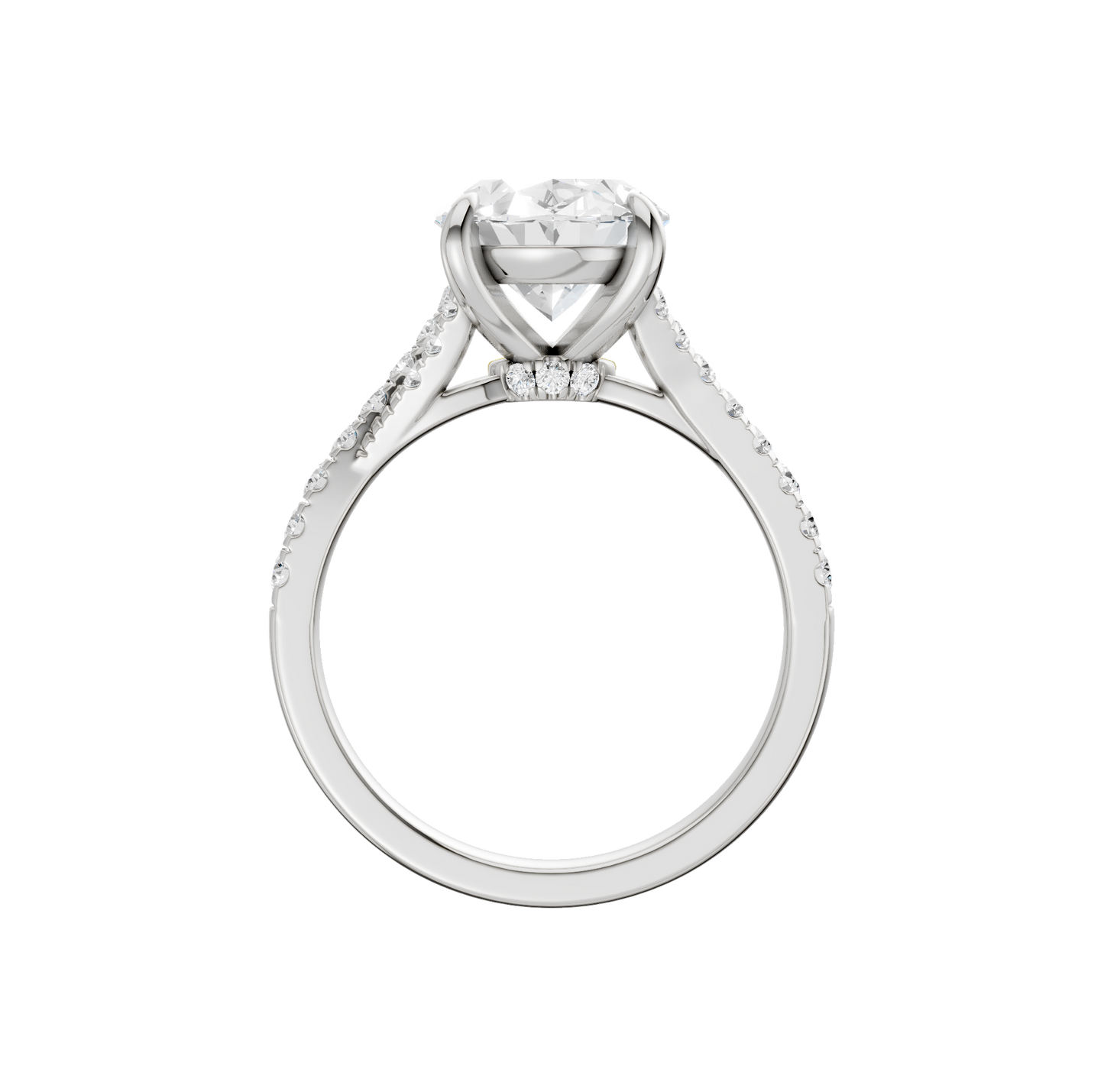 3.33ct Oval Certified Lab Diamond Ring