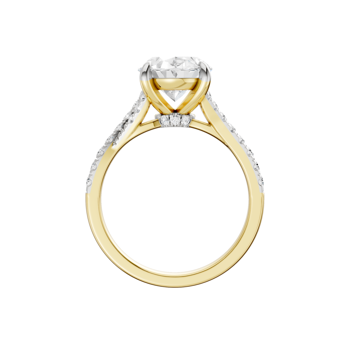 3.33ct Oval Certified Lab Diamond Ring