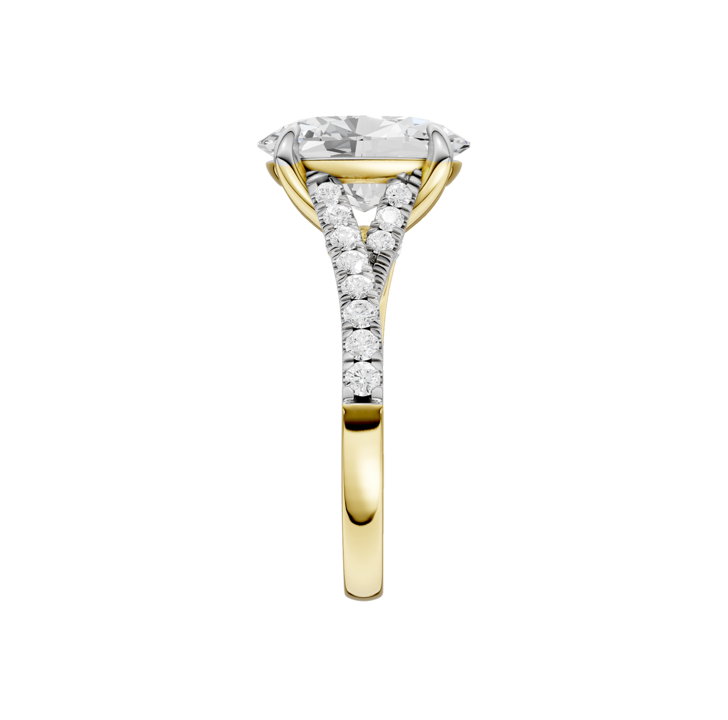3.33ct Oval Certified Lab Diamond Ring