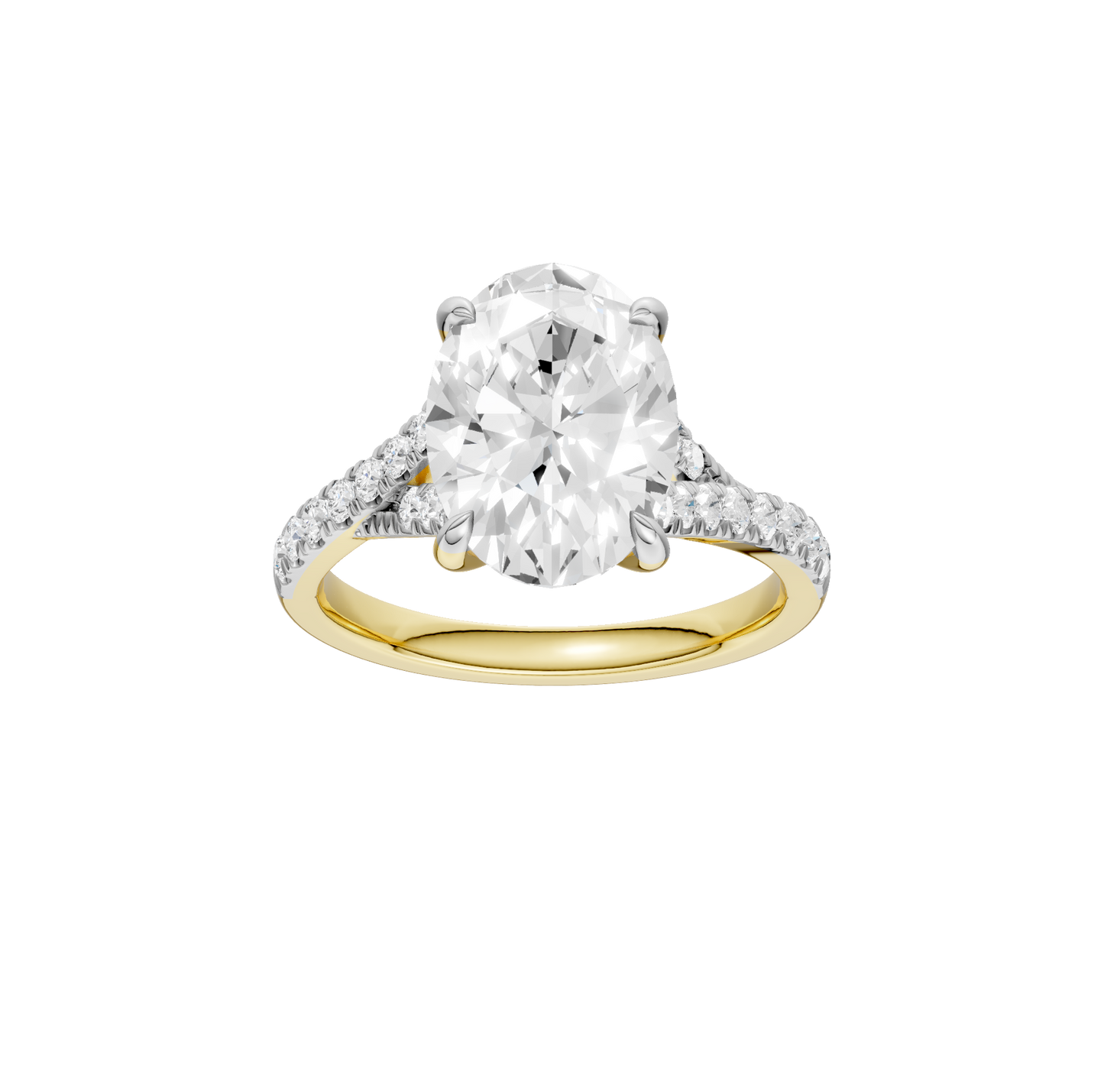 3.33ct Oval Certified Lab Diamond Ring
