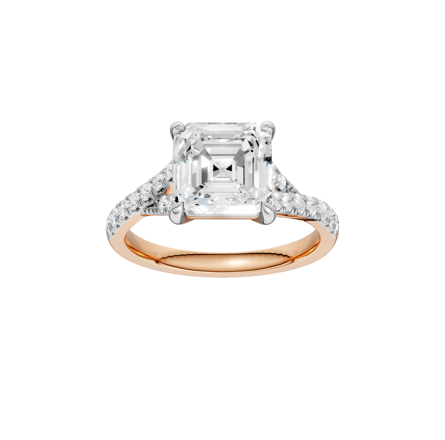3.33ct Asscher Certified Lab Diamond Ring