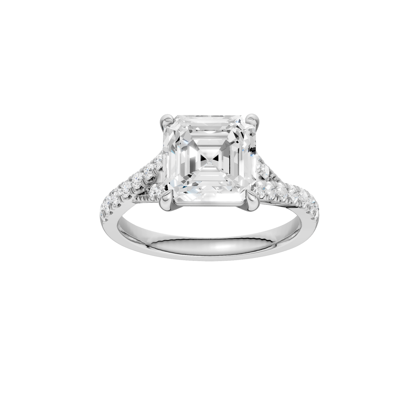 3.33ct Asscher Certified Lab Diamond Ring