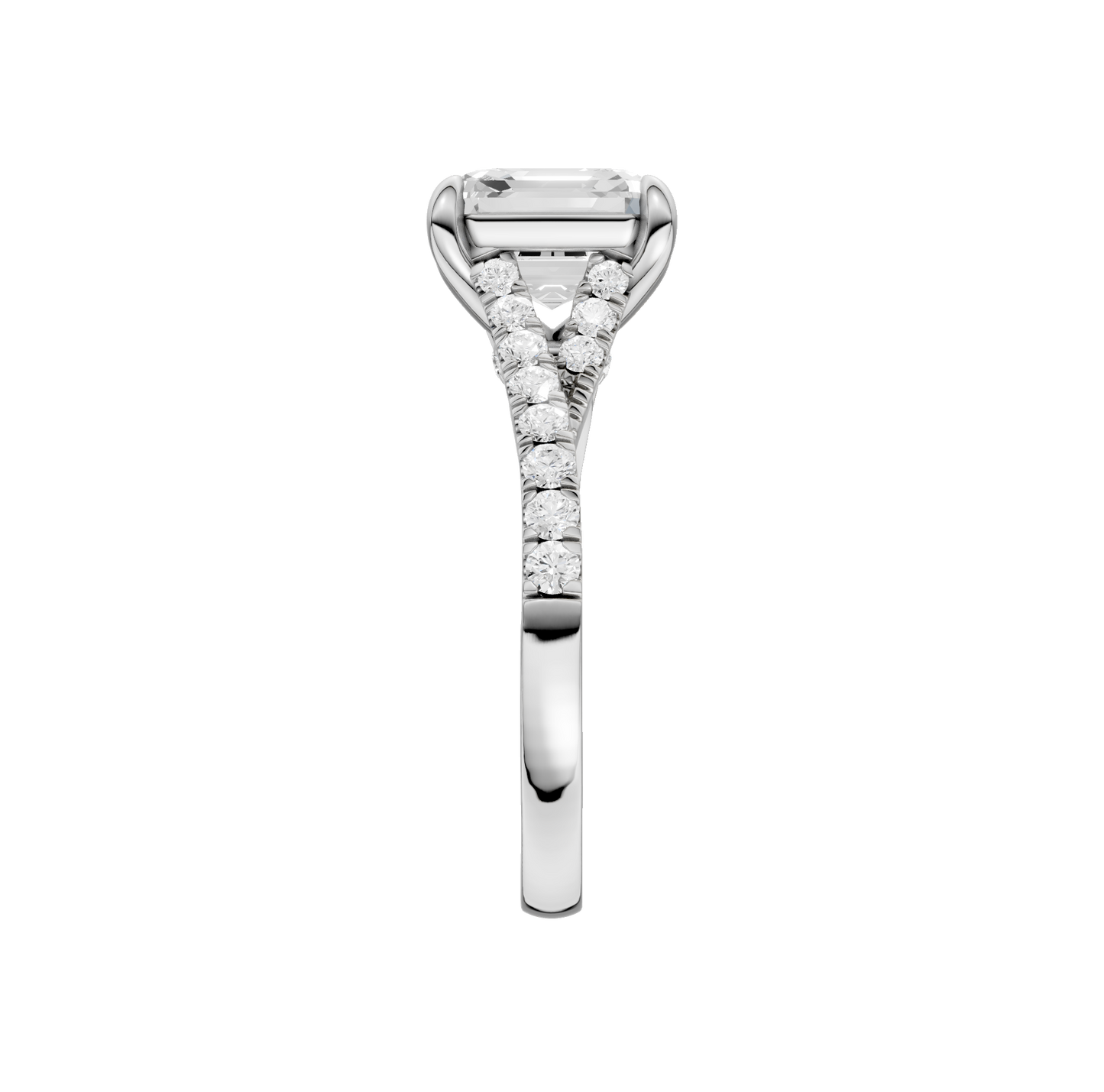 3.33ct Asscher Certified Lab Diamond Ring