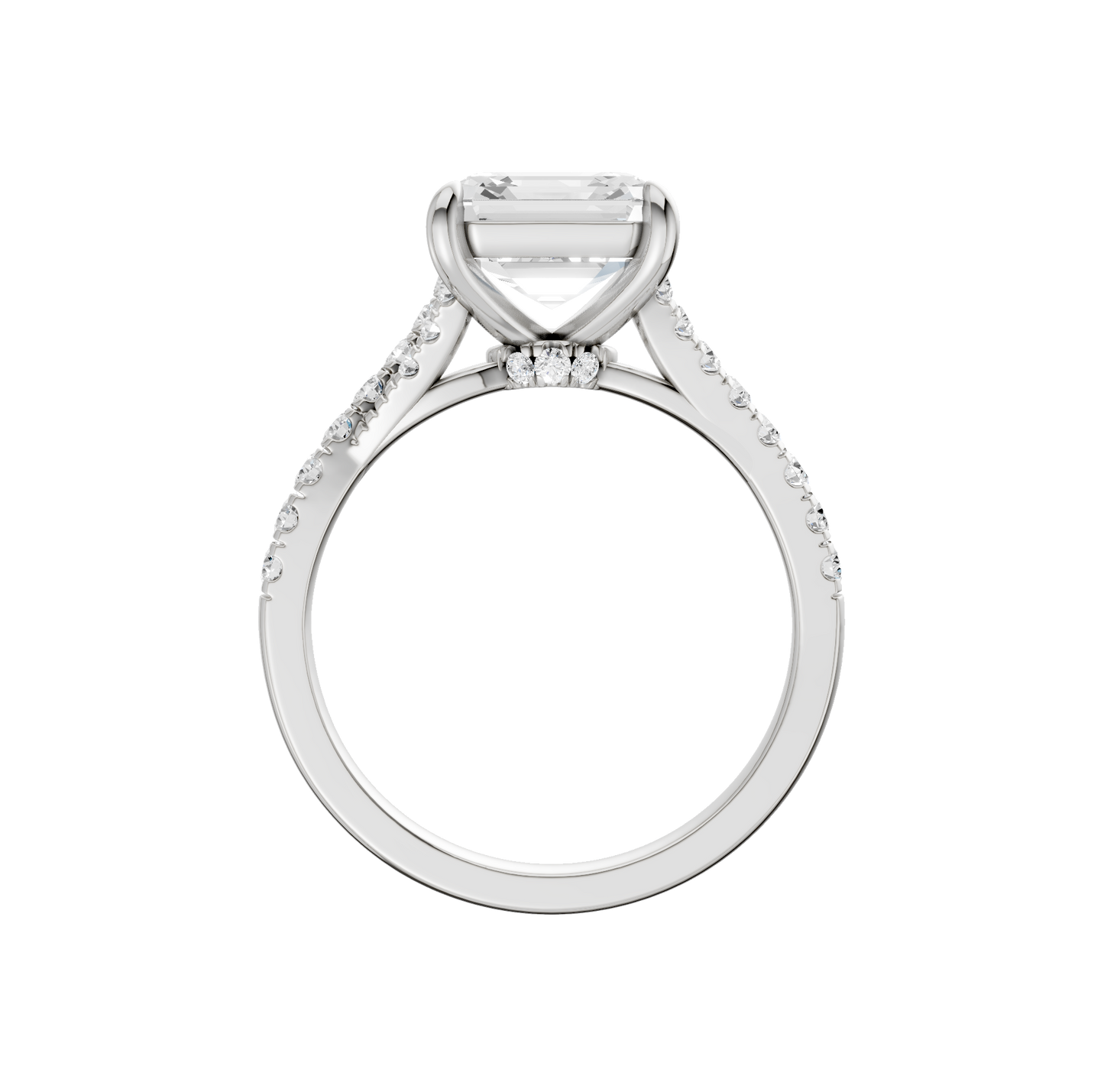3.33ct Asscher Certified Lab Diamond Ring