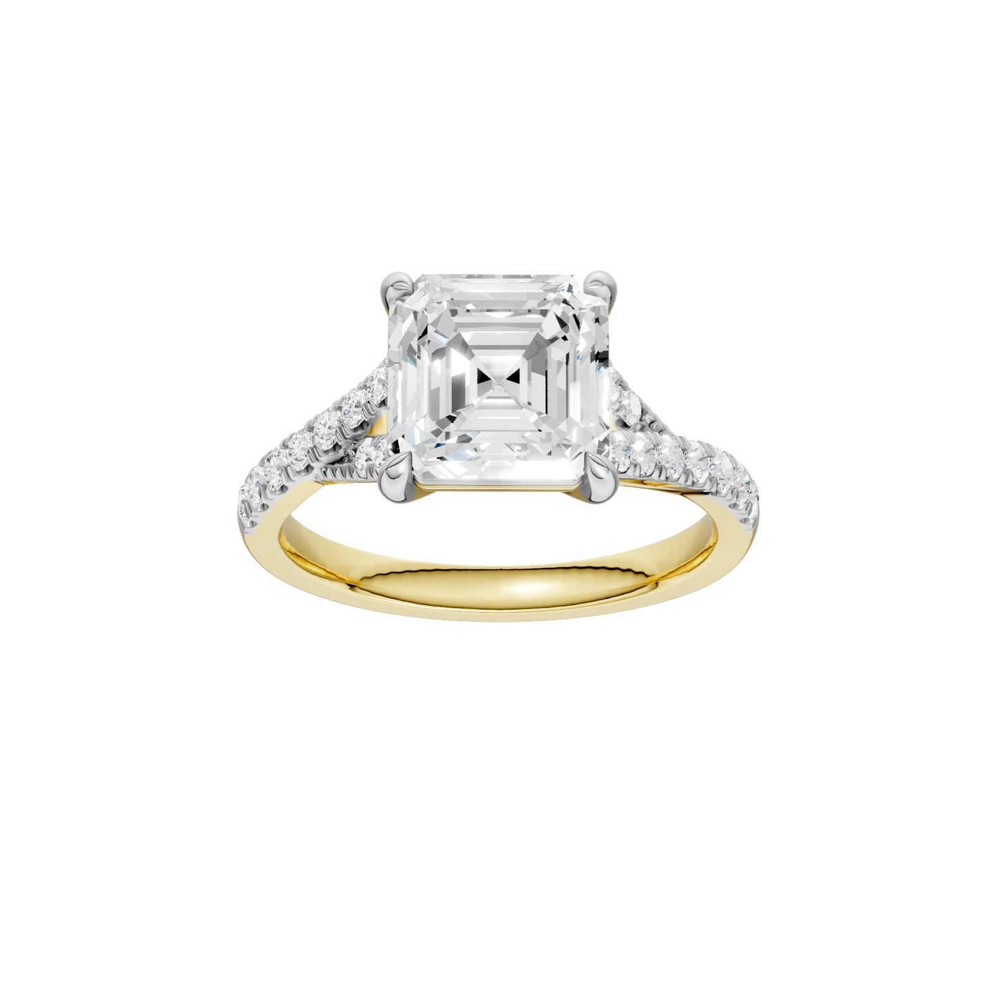 3.33ct Asscher Certified Lab Diamond Ring