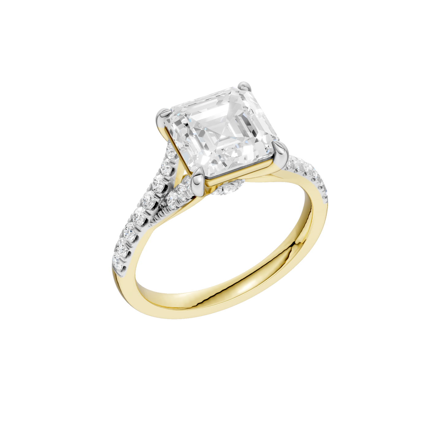 3.33ct Asscher Certified Lab Diamond Ring