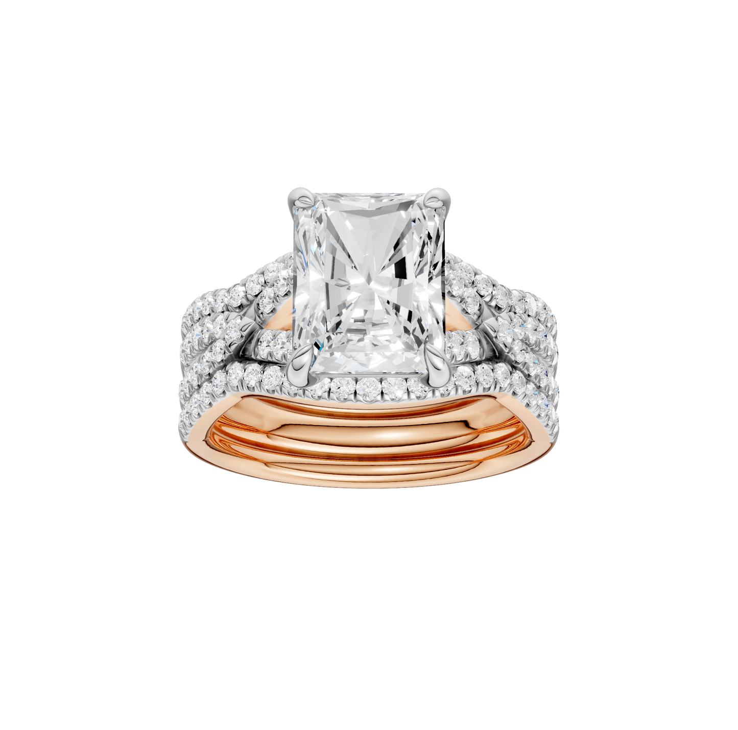 3.62ct Radiant Certified Lab Diamond Ring