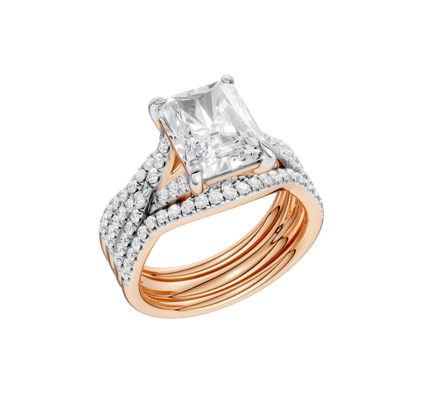 3.62ct Radiant Certified Lab Diamond Ring
