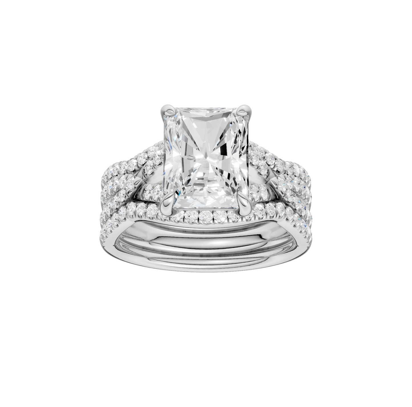 3.62ct Radiant Certified Lab Diamond Ring