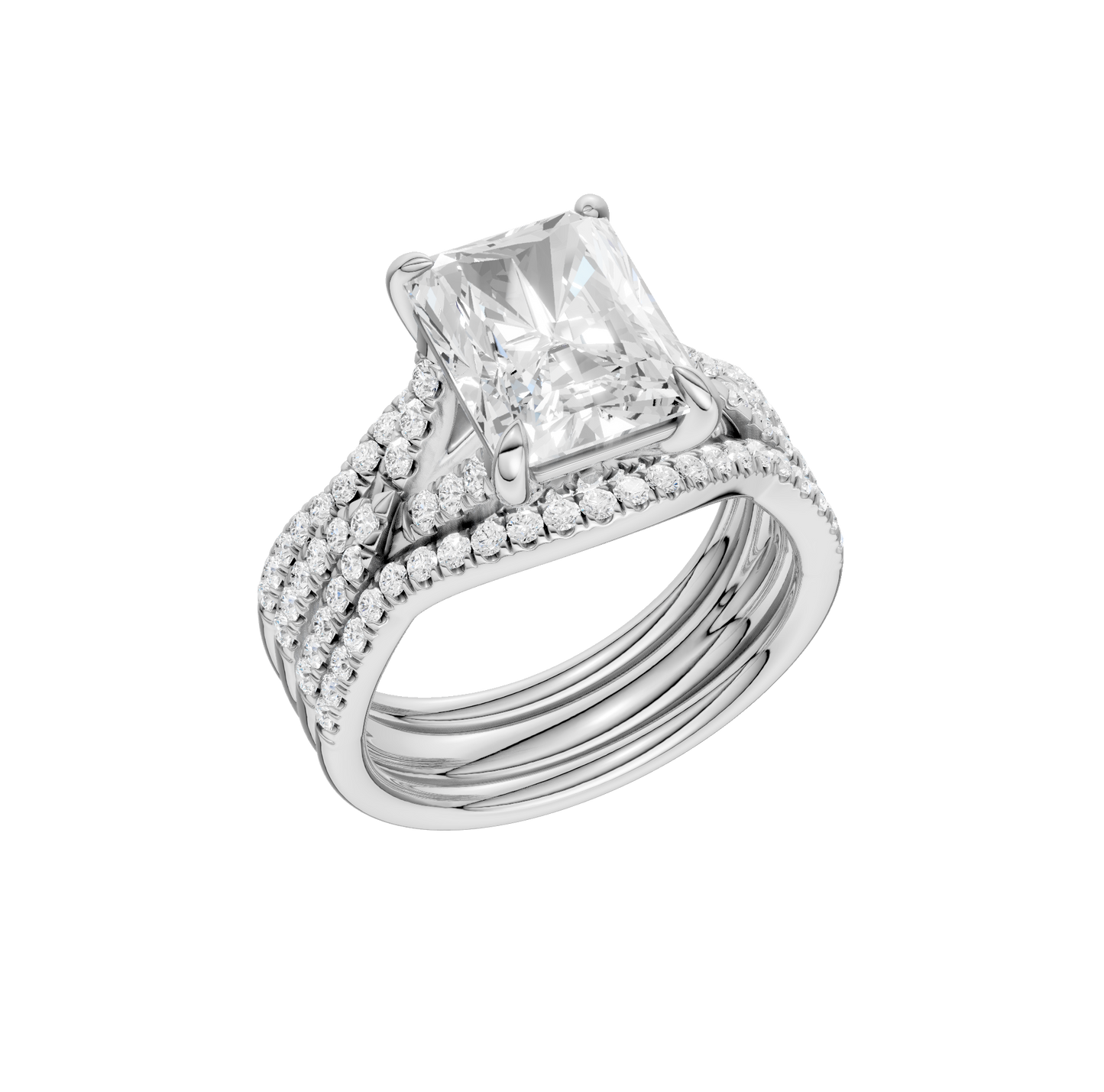 3.62ct Radiant Certified Lab Diamond Ring