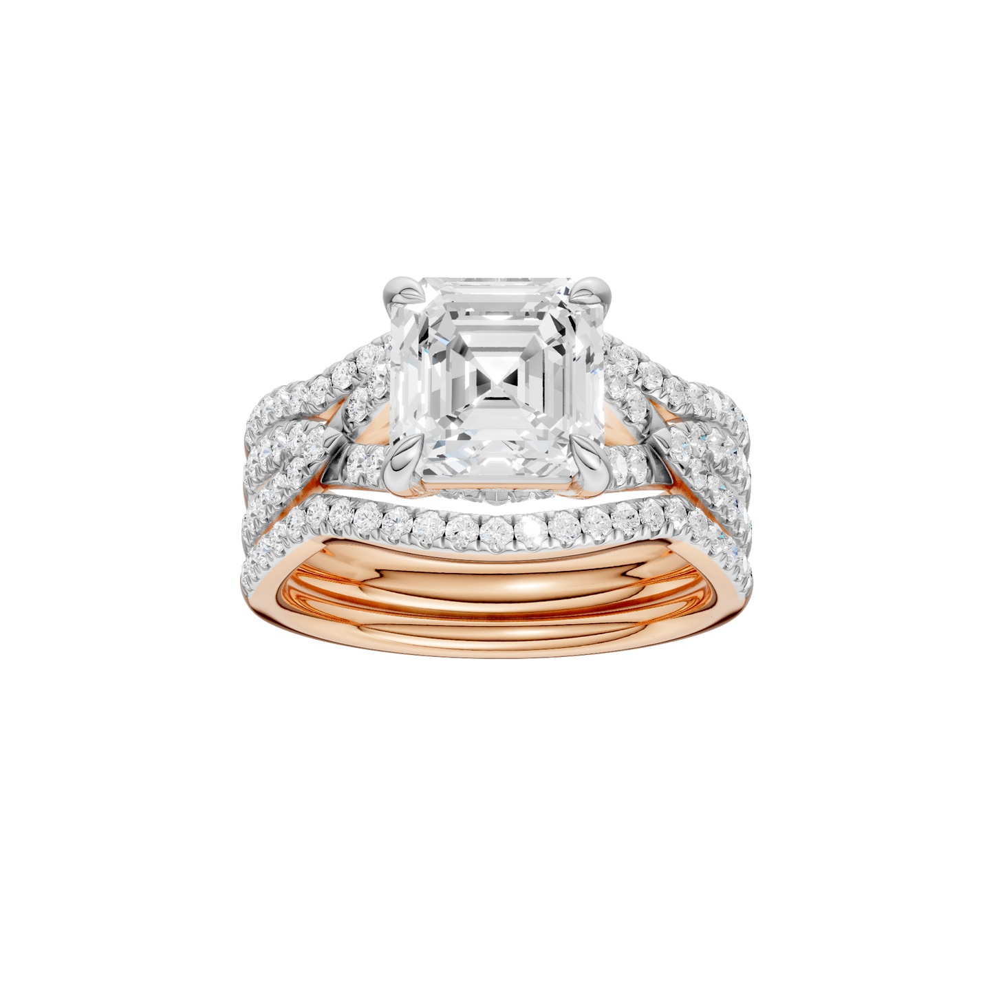 3.62ct Asscher Certified Lab Diamond Ring