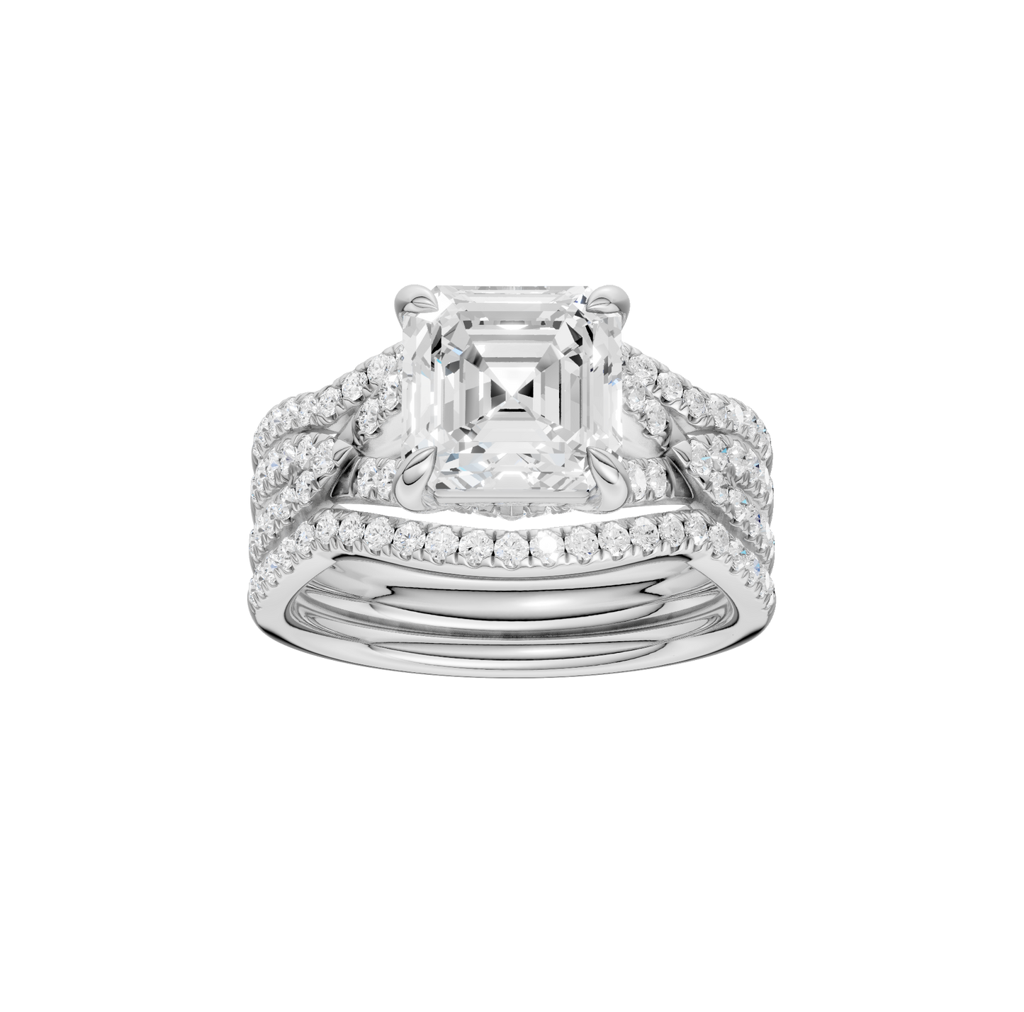 3.62ct Asscher Certified Lab Diamond Ring