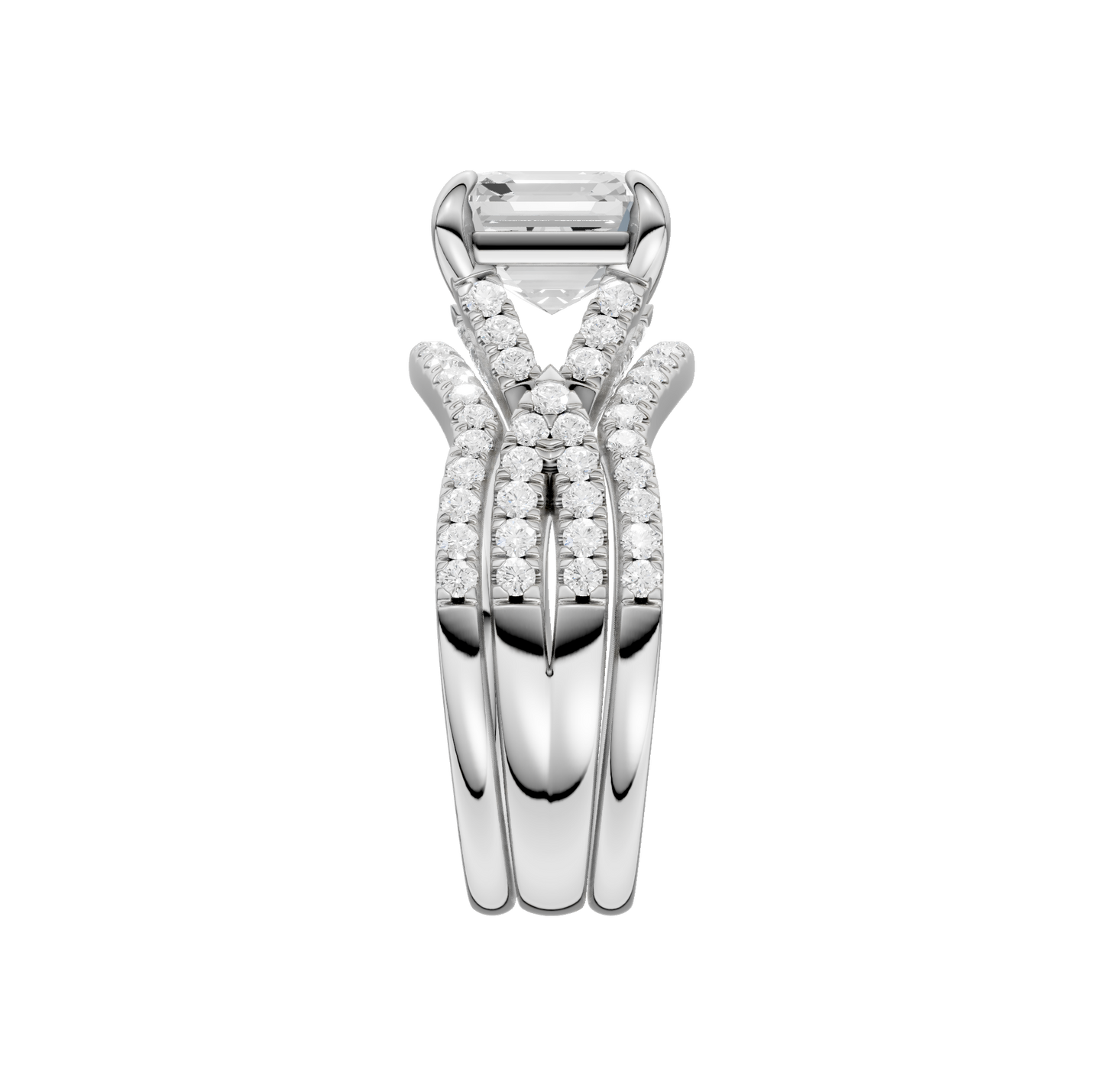 3.62ct Asscher Certified Lab Diamond Ring