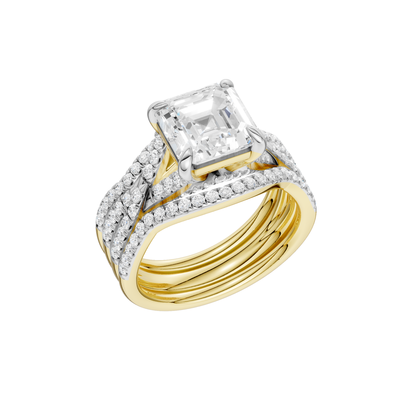 3.62ct Asscher Certified Lab Diamond Ring