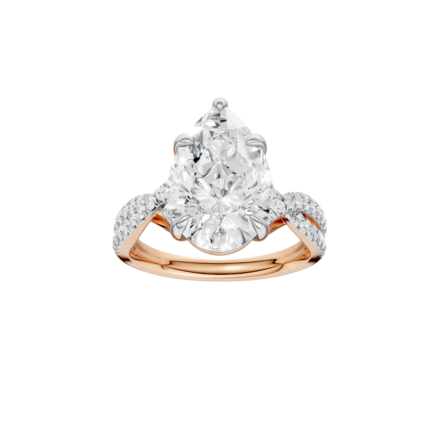 4.33ct Pear Certified Lab Diamond Ring