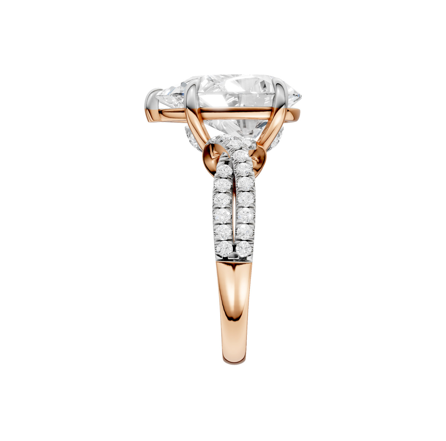 4.33ct Pear Certified Lab Diamond Ring