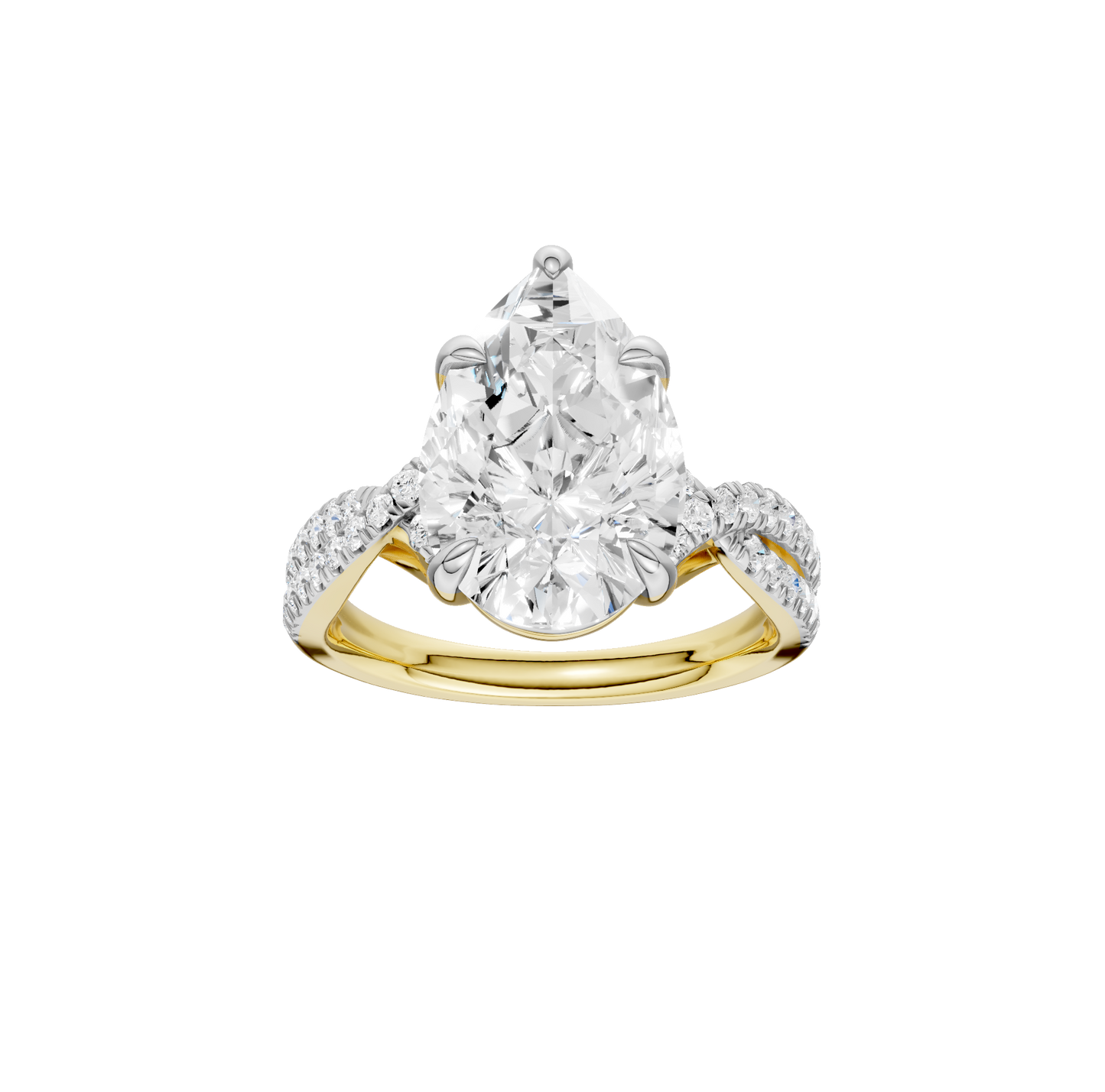4.33ct Pear Certified Lab Diamond Ring