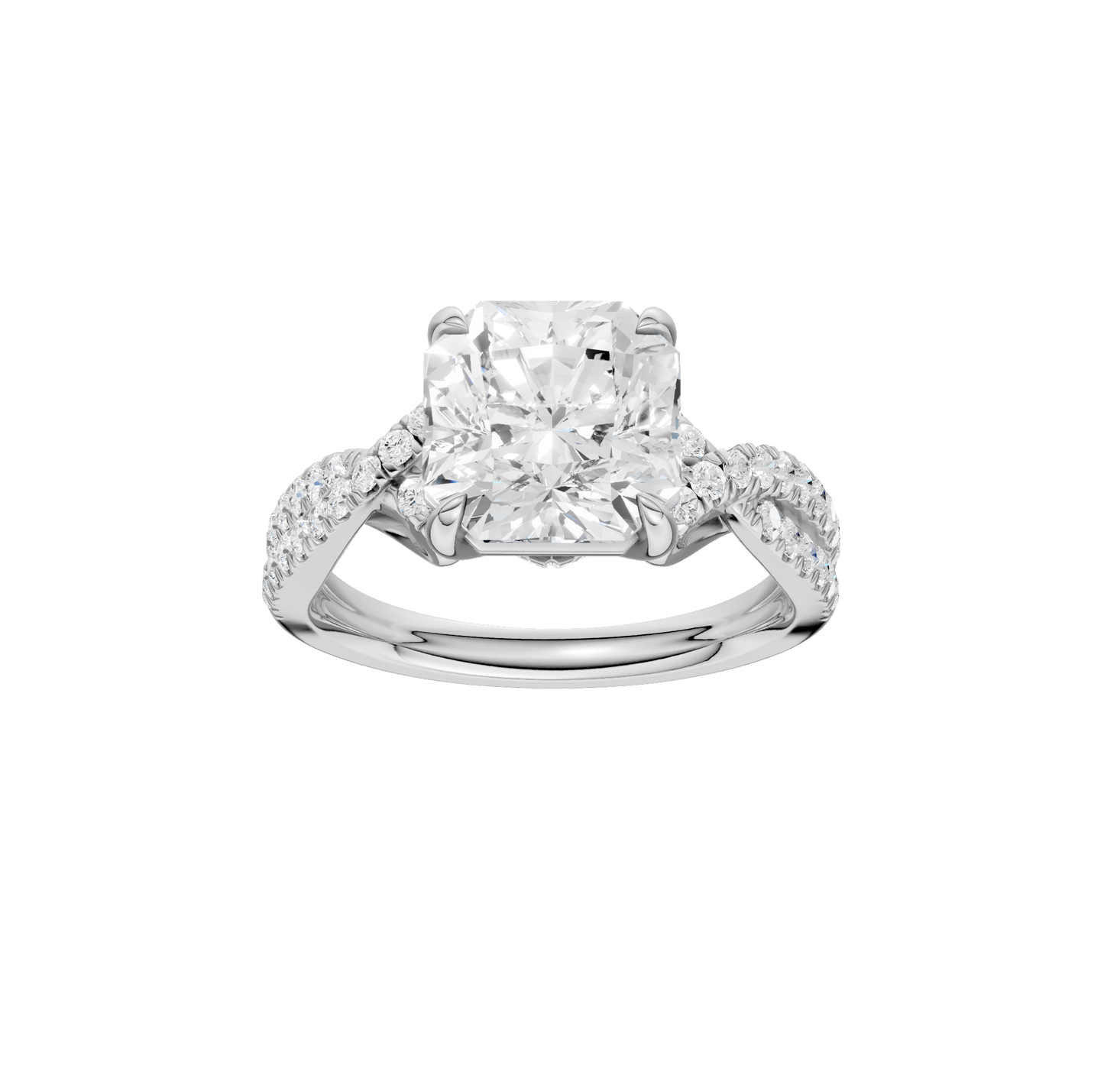 4.33ct Asscher Certified Lab Diamond Ring