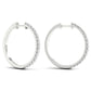 Lab Diamond Hoop Earrings 1 ctw