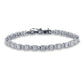 Certified 6.16 CTW Round and Cushion Cut VS Lab Grown 7" Fancy Bracelets 14KT Gold
