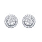Certified 1.45 CTW Round Cut VS Lab Grown Stud Earrings 10KT Gold