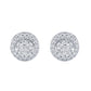Certified 2 CTW Round Cut VS Lab Grown Stud Earrings 10KT Gold