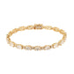 Certified 10.75 CTW Oval & Round Cut VS Lab Grown 7" Bracelets 14KT Gold