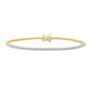 Certified 2 CTW Round VS Lab Grown 7" Tennis Bracelets 14KT Gold