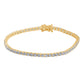 Certified 4 CTW Round VS Lab Grown 7" Tennis Bracelets 14KT Gold