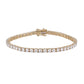 Certified 6 CTW Round VS Lab Grown 7" Tennis Bracelets 14KT Gold