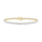 Certified 7 CTW Round VS Lab Grown 7" Tennis Bracelets 14KT Gold